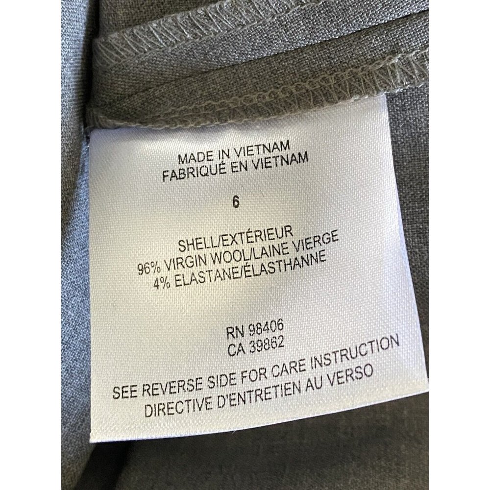 Theory Gray Stretch Wool Spandex Pencil Skirt‎ Size 6 Joanie Style Career EUC - Picture 9 of 16